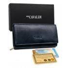 Skórzany portfel damski RFID stop Cavaldi® skóra poziomy 4U CAVALDI