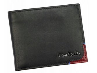 Skórzany portfel męski bez zapięcia zewnętrznego — Pierre Cardin Pierre Cardin