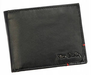 Skórzany portfel męski bez zapięcia zewnętrznego — Pierre Cardin Pierre Cardin