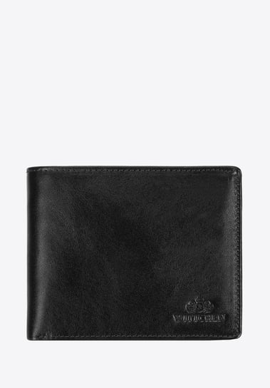 Skórzany portfel męski mieszczący dowód rejestracyjny czarny WITTCHEN
