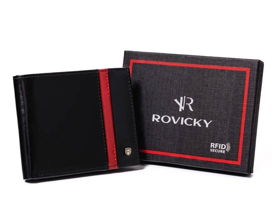 Skorzany portfel meski na karty z ochrona RFID Protect Rovicky