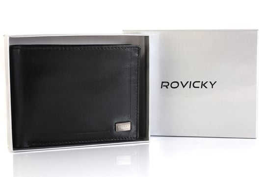 Skórzany portfel męski z ochroną kart RFID Protect — Rovicky Rovicky