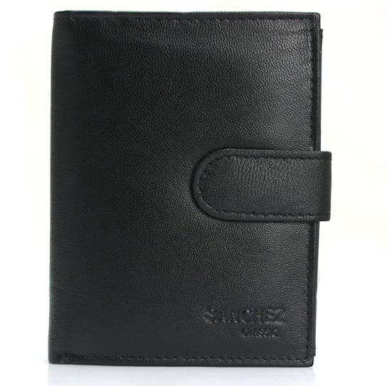 Skórzany portfel męski z zabezpieczeniem RFID czarny Sanchez Casual