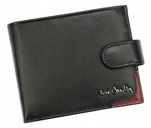 Skórzany portfel męski zapinany na zatrzask — Pierre Cardin Pierre Cardin