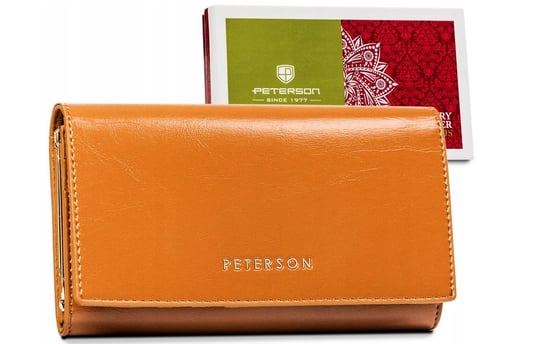 Skórzany portfel w orientacji poziomej z systemem RFID — Peterson Peterson