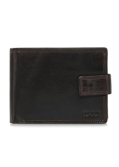 Skórzany zapinany brązowy portfel męski PORMS-0553-89 OCHNIK