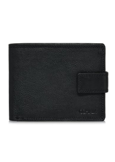Skórzany zapinany czarny portfel męski PORMS-0606-99 OCHNIK