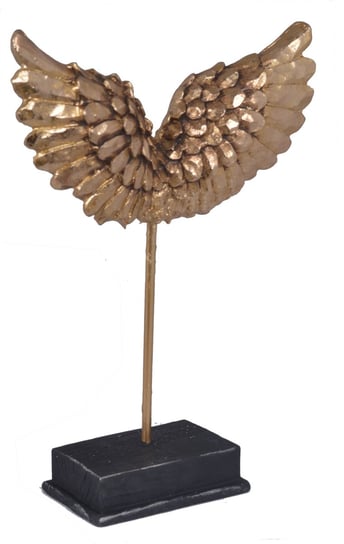 Skrzydła anioła złote figurka rzeźba na podstawie 23,5 cm Aleja Kwiatowa