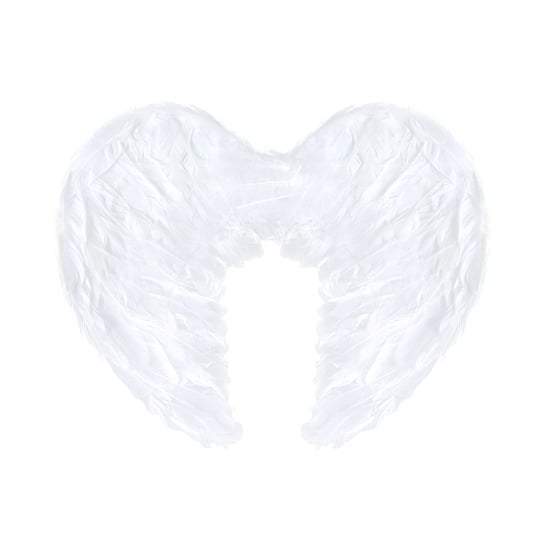 Skrzydła przebranie anioła białe pióra 45x35 cm Inna marka