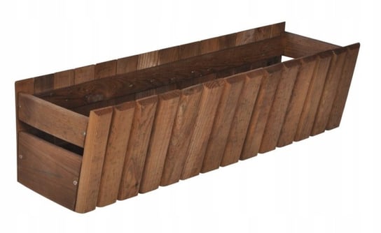 Skrzynka balkonowa drewniana Stokrotka 60cm brąz SOBEX