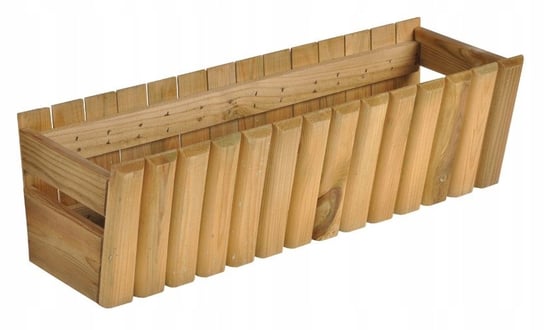 Skrzynka balkonowa drewniana Stokrotka 60cm jasny brąz SOBEX