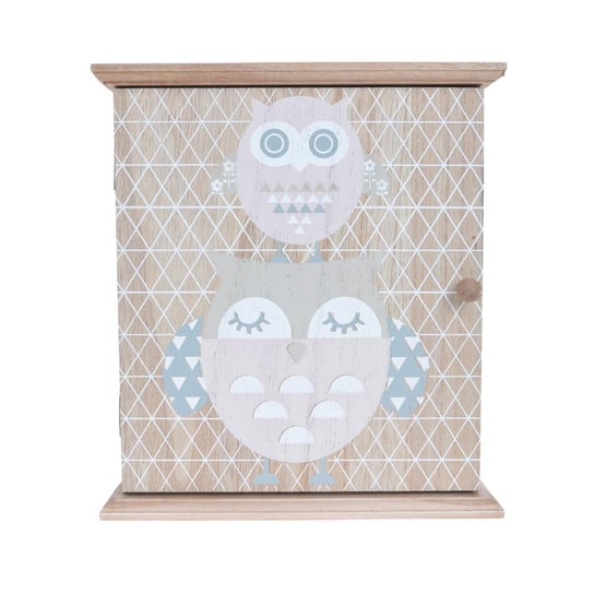 Skrzynka na klucze DUWEN Owls, jasnobrązowa, 25x22,5 cm Duwen