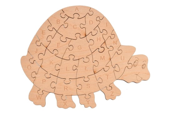 skrzynkizdrewna, Puzzle żółwik do nauki alfabetu skrzynkizdrewna