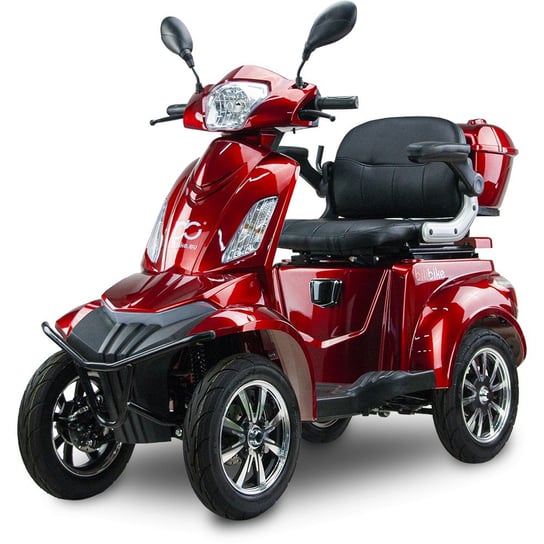 Skuter elektryczny, pojazd dla seniora BILI BIKE SHINO QUADRO LIT -czerwony (bordowy) Bili Bike