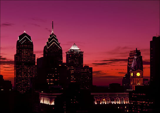 Skyline of Philadelphia., Carol Highsmith - plakat 59,4x42 cm Galeria Plakatu