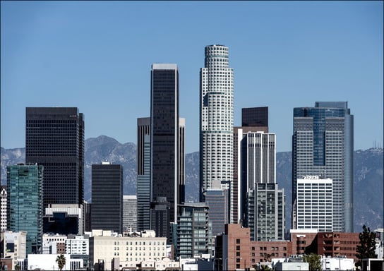 Skyline view of Los Angeles, California., Carol Highsmith - plakat 59,4x42 cm Galeria Plakatu