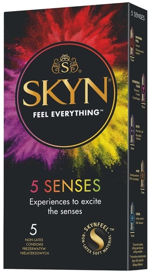 Skyn, 5 Senses, Nielateksowe prezerwatywy, 5 szt. Skyn