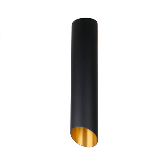 Slash Black 300 - reflektor sufitowy spot downlight czarny złoty tuba 30cm Iluminar