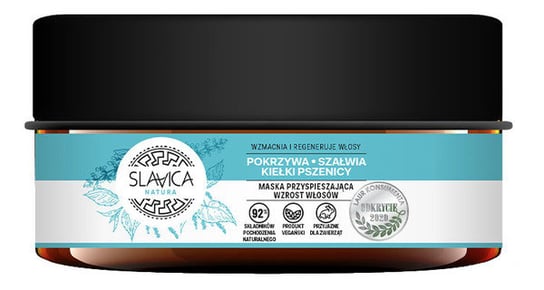 Slavica Natura Maska przyspieszająca wzrost włosów Pokrzywa + Szałwia i Kiełki Pszenicy 200ml Slavica