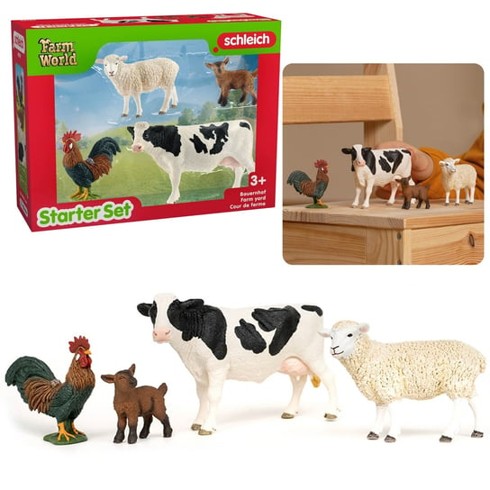 SLH42729 Schleich Farm World - Zestaw czterech zwierząt z farmy na start, figurka dla dzieci 3+ Schleich