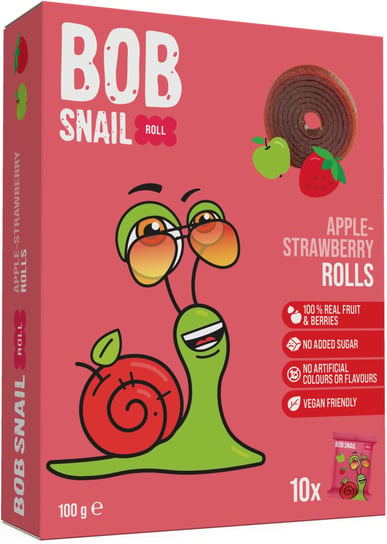 Ślimak Bob Snail zawijasy jabłkowo-truskawkowe 10 x 10 g Bob Snail