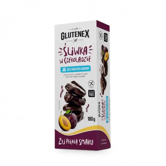 Śliwka w czekoladzie bez dodatku cukrów 180g Glutenex GLUTENEX