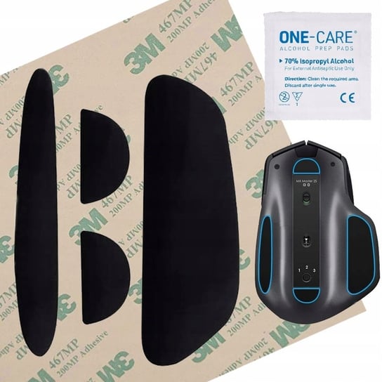 Ślizgacze Slidery Pady Do Myszki Logitech Mx Master 2 / 2S Klej 3M Teflon RIFF