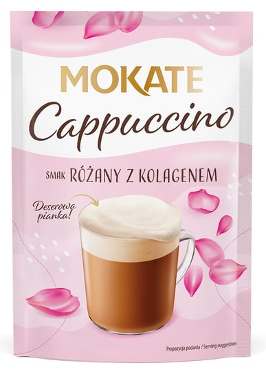 Słodka Kawa Cappuccino Róża Kolagen Deserowa Pianka Bez Eskpresu 40g Mokate