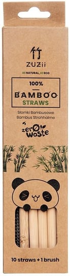 Słomki bambusowe bez kory, biodegradowalne 10 szt + czyścik - zuzii Zuzii