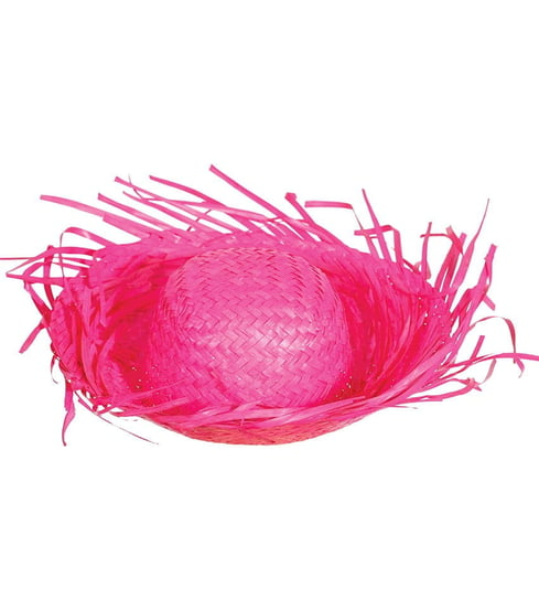 Słomkowy kapelusz hawajski, różowy, 58 cm, 1 sztuka Guirca