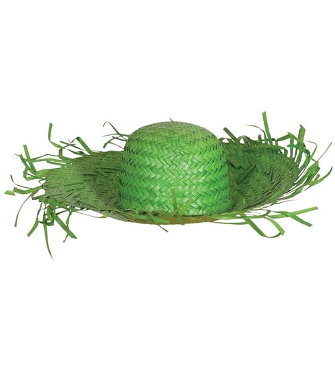 Słomkowy kapelusz hawajski, zielony, 58 cm, 1 sztuka Guirca