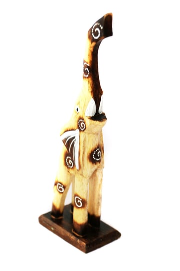 Słoń Słonik Rzeźba Figurka Drewniana 27Cm Jakarta