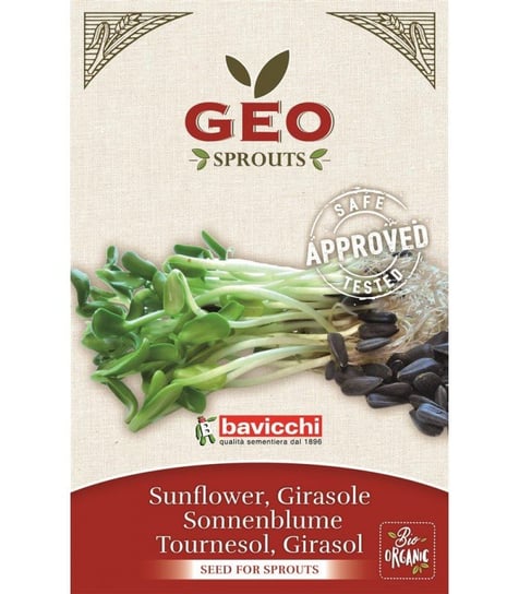 Słonecznik - nasiona na kiełki GEO, certyfikowane, 80g, Bavicchi (ZGI0103) Bavicchi