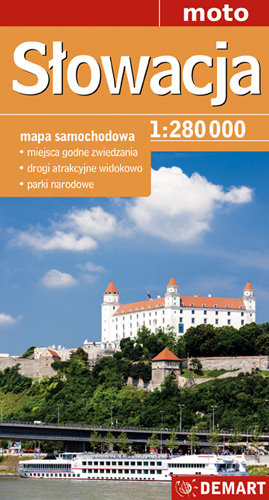Słowacja. Mapa samochodowa 1:280 000 Opracowanie zbiorowe