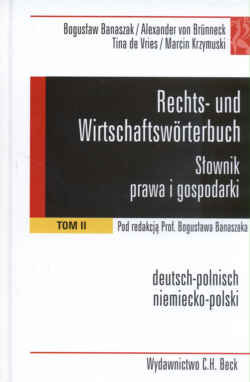 Słownik Prawa i Gospodarki Niemiecko-Polski Banaszak Bogusław