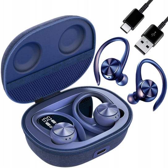 Słsterowane Dotykiem Słuchawki Bezprzewodowe Douszne Bluetooth 5.0 Niebieskie M9-20 LOGIT