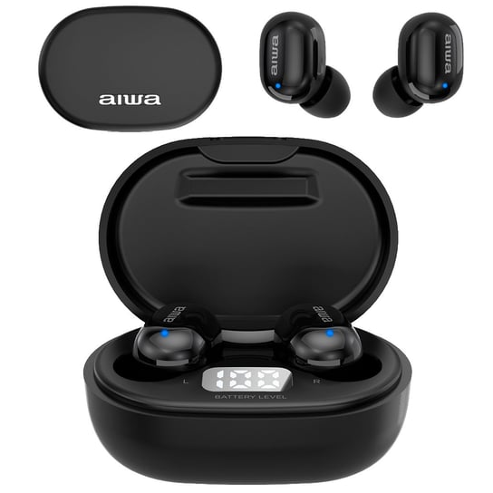 Słuchawki Aiwa Ebtw-150Bk Czarne Douszne, Bezprzewodowe, Tws, Bluetooth, Pamięć Aiwa