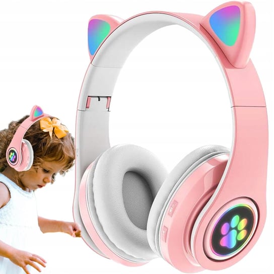 Słuchawki Bezprewodowe Kocie Uszy Nauszne Dziecięce Bluetooth Lx-B39A LOGIT