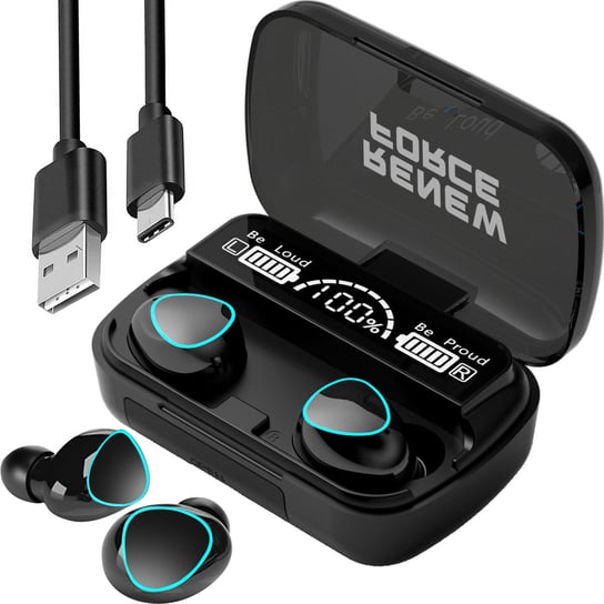 Słuchawki Bezprzewodowe Bluetooth 5.1 M10 - PRO MODEL 2024 TWS + Powerbank M10 Renew Force