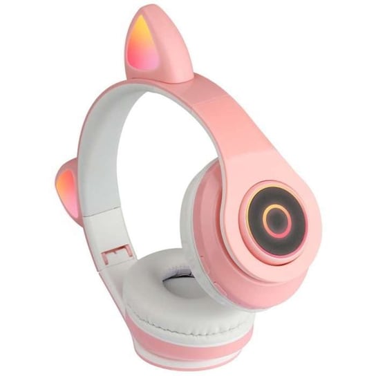 Słuchawki Bezprzewodowe Bluetooth z Kocimi Uszami Składane Z-B39 różowe Nemo