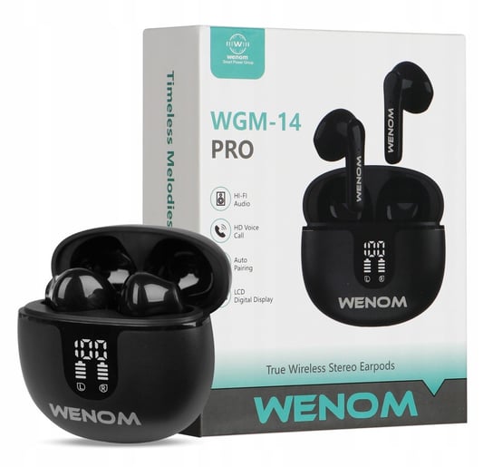 Słuchawki bezprzewodowe douszne bluetooth z powerbankiem Wenom WGM14-pro Wenon