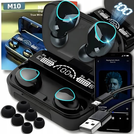 Słuchawki Bezprzewodowe Douszne Sportowe Gamingowe Bluetooth Z Powerbankiem ZeeTech