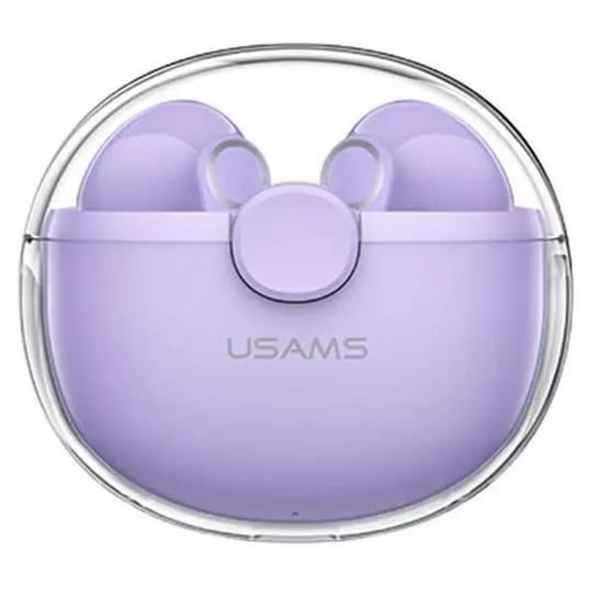 Słuchawki Bluetooth 5.1 USAMS TWS BU series bezprzewodowe fioletowy/purple BHUBU02 Inny producent