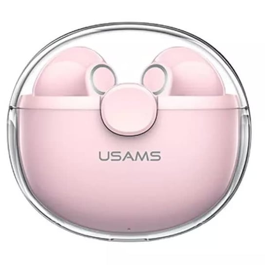Słuchawki Bluetooth 5.1 USAMS TWS BU series bezprzewodowe różowy/pink BHUBU04 Inny producent
