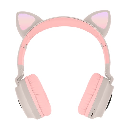 Słuchawki Bluetooth Cat Ears Design Light Animation 12H-Beige Avizar