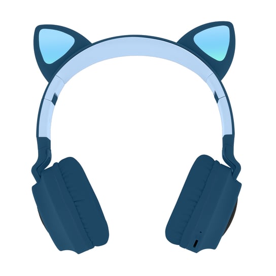 Słuchawki Bluetooth Cat Ears Design Light Animation 12H - Night Blue Avizar