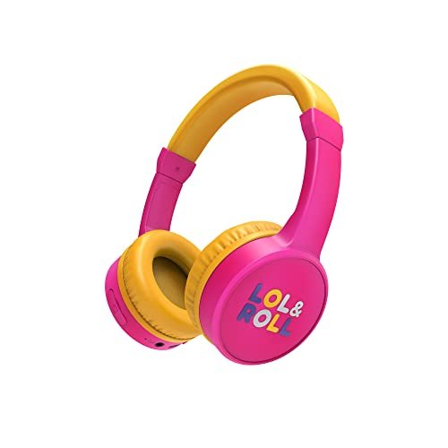Słuchawki Bluetooth dla dzieci Energy Sistem LOL&Roll Pop (Aurculares Inalambricos Infantiles Music Share, Bluetooth 5.1, limit głośności 85 dB, mikrofon) - Rosa energy sistem