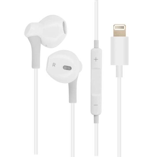 Słuchawki Bluetooth Ze Złączem Lightning In-Line Mic-Moxie, Białe Moxie