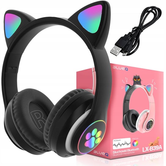 Słuchawki Dla Dzieci Bluetooth Led Rgb Kocie Uszy Lx-B39A LOGIT