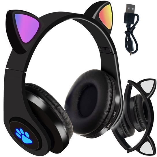 Słuchawki dla Dzieci Bluetooth LED RGB Kocie Uszy MALATEC Malatec